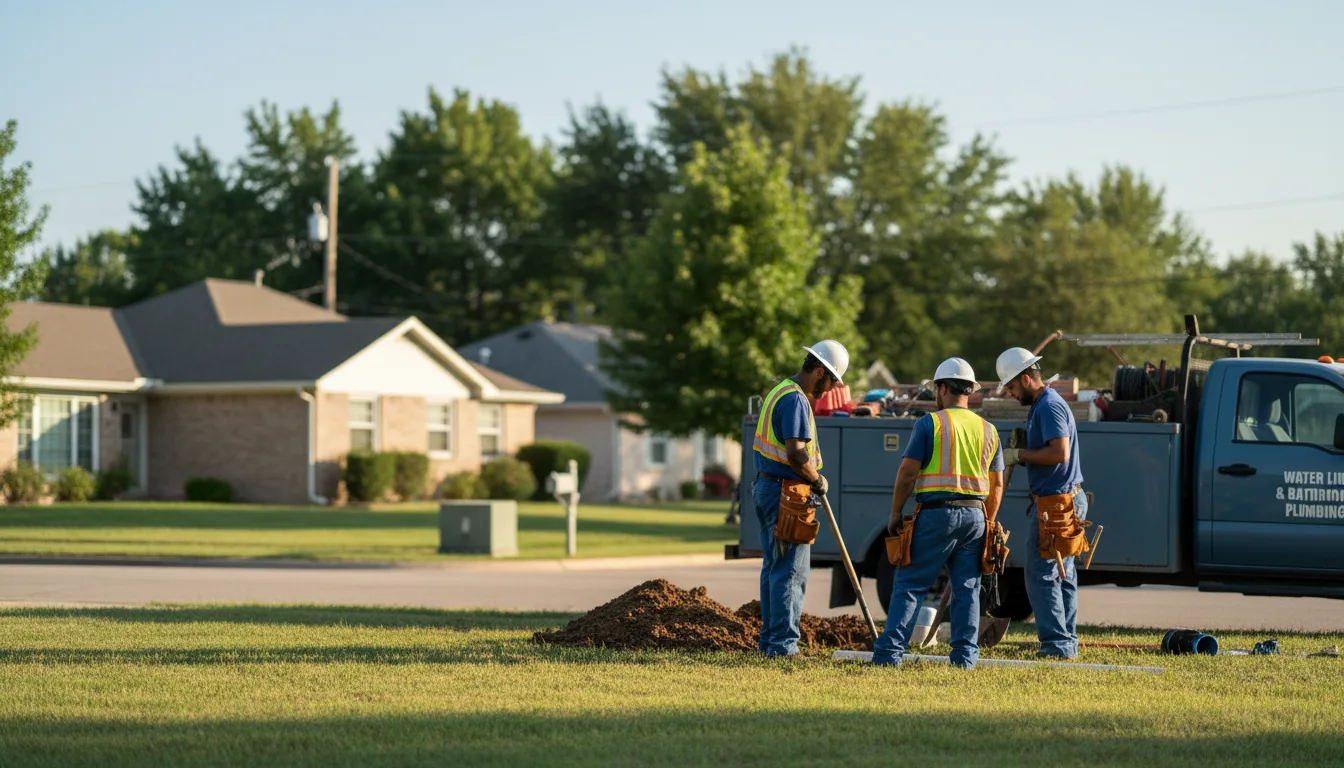 Residential water line and bathroom plumbing service in Round Rock, TX